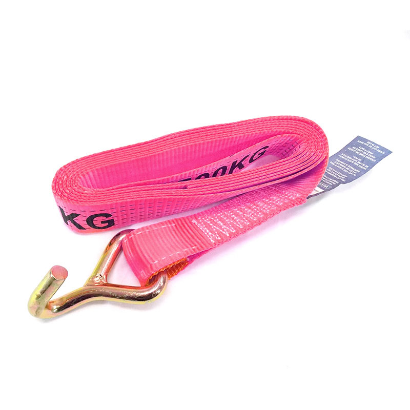 Ratchet Strap 4.5m x 50mm J Hook Pink